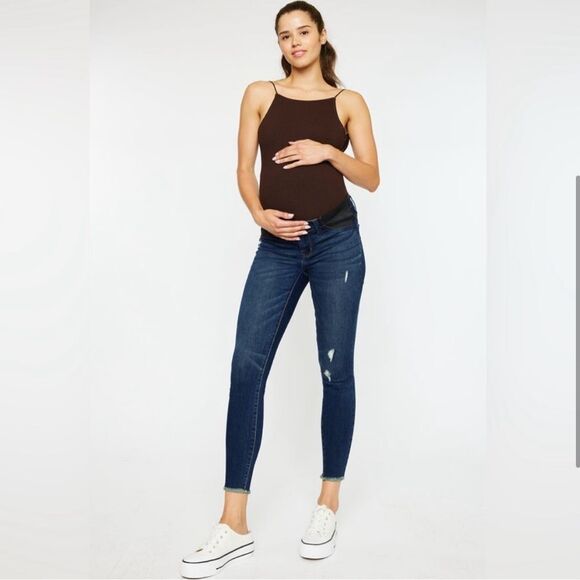 Kancan Annie Maternity Jeans Distressed 9/28 NEW - Picture 8 of 16